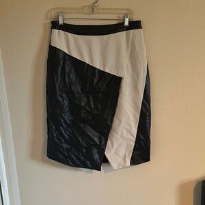 MOTF Asymmetrical Black and White Skirt